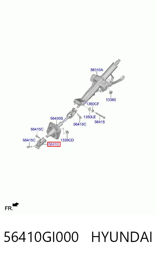 56410GI000 Hyundai/Kia Рульовий кардан нижній