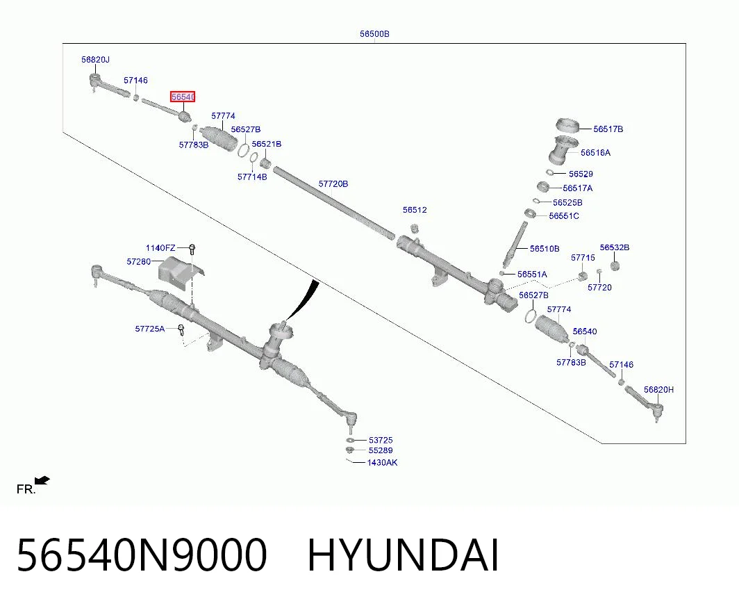 56540N9000 Hyundai/Kia Тяги кермові