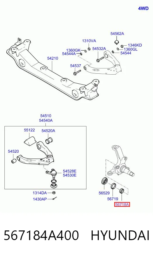 Підшипник цапфи передньої SCE2012 NTN
