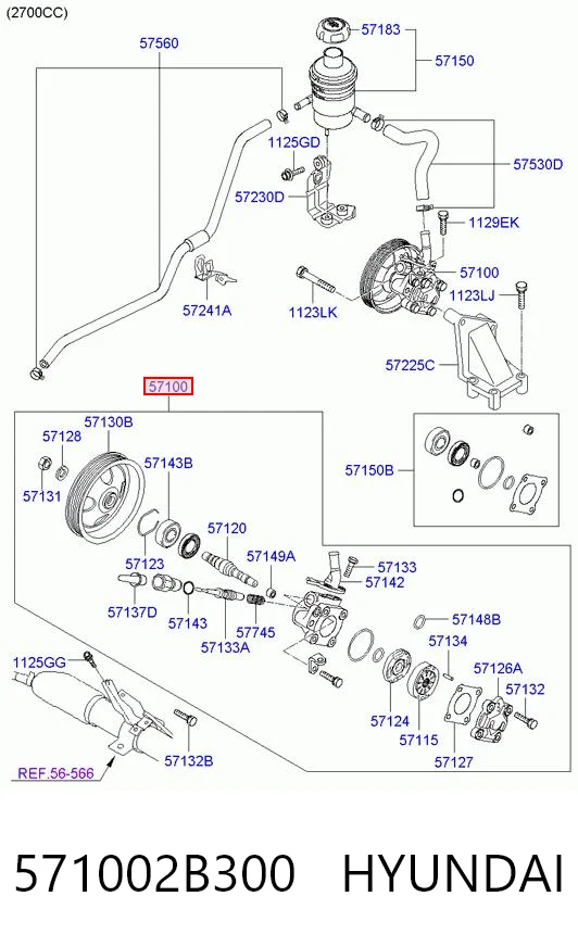 Купити Насос ГУР Hyundai Santa Fe II CM
