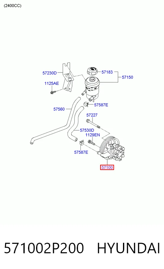 571002P200 Hyundai/Kia Насос гідропідсилювача