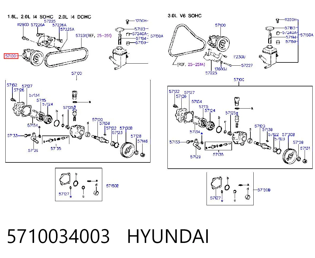  Насос ГУР Hyundai Sonata 3