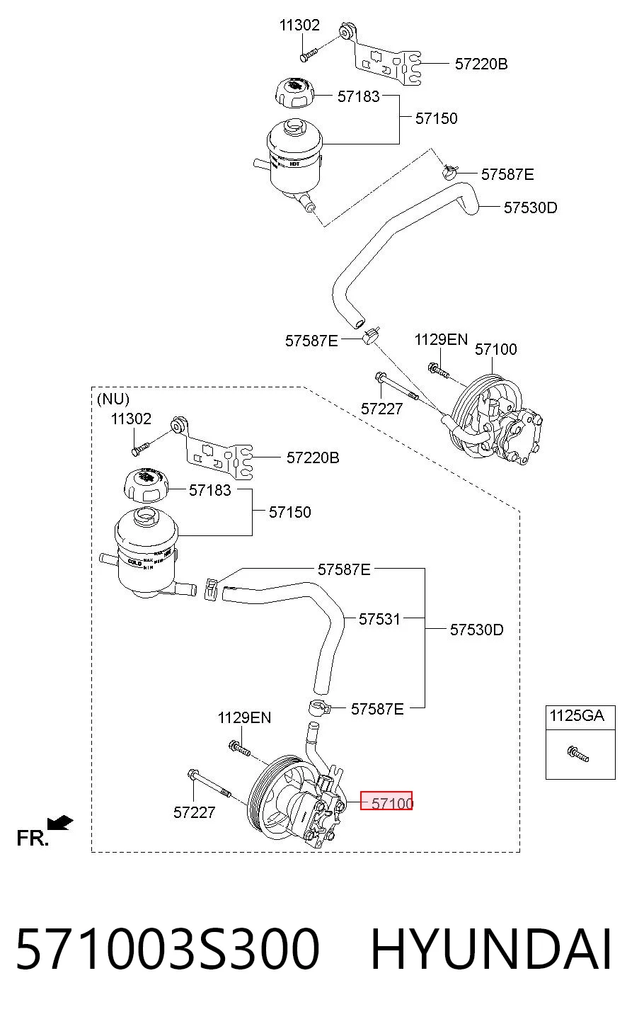 571003S300 Hyundai/Kia Насос гідропідсилювача