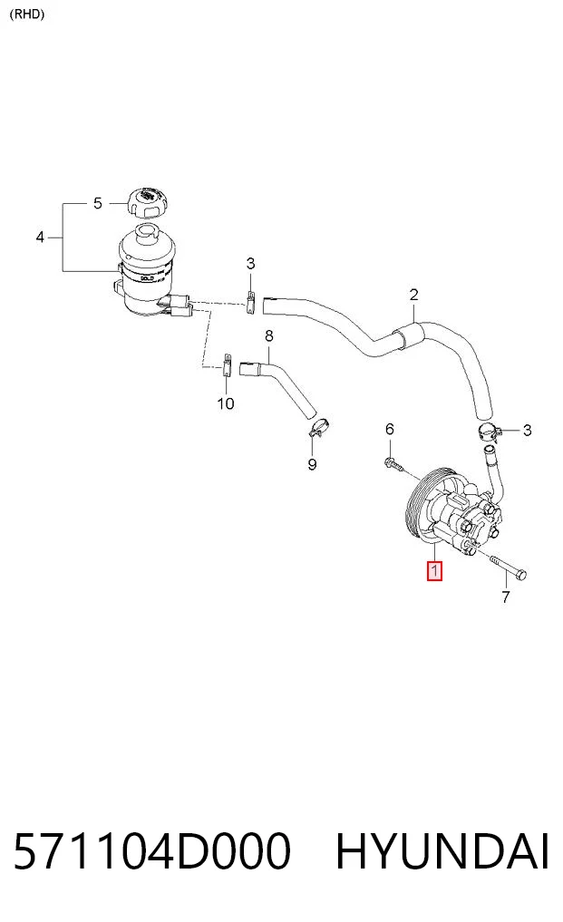 EX571104D000 Mando Насос гідропідсилювача