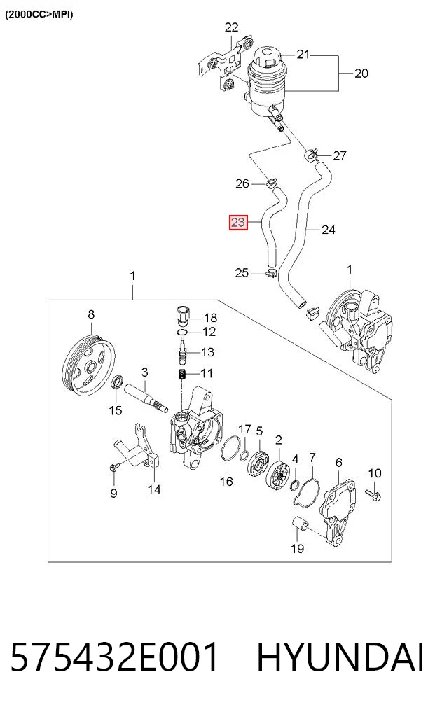 575432E001 Hyundai/Kia 
