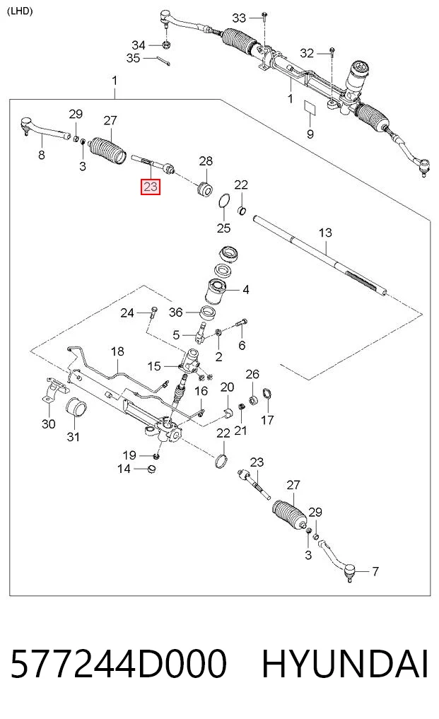 577244D000 Hyundai/Kia Тяги кермові
