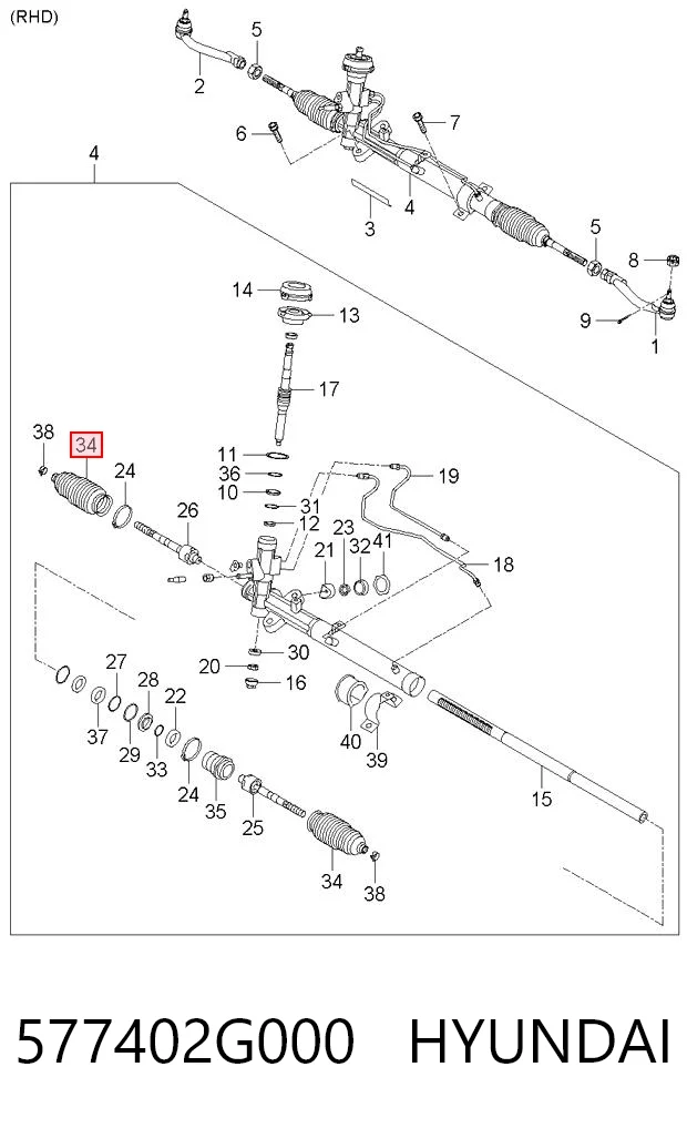 Пильник рульової рейки KM0704608 KAP
