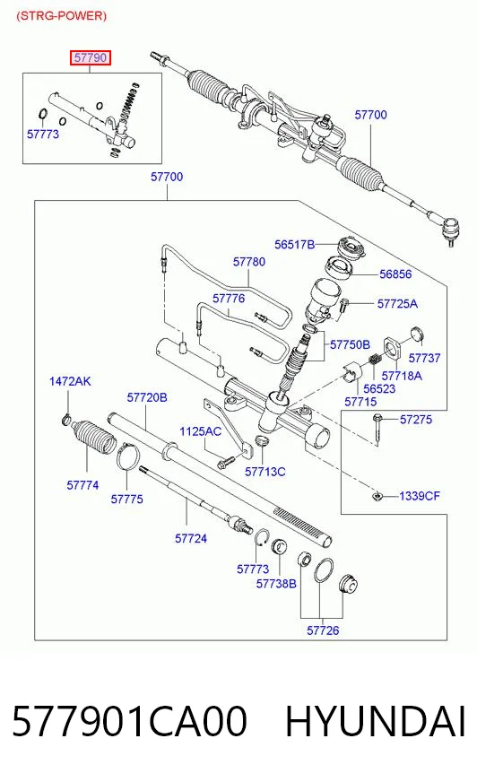 Ремкомплект до рульової рейки на Hyundai Getz  