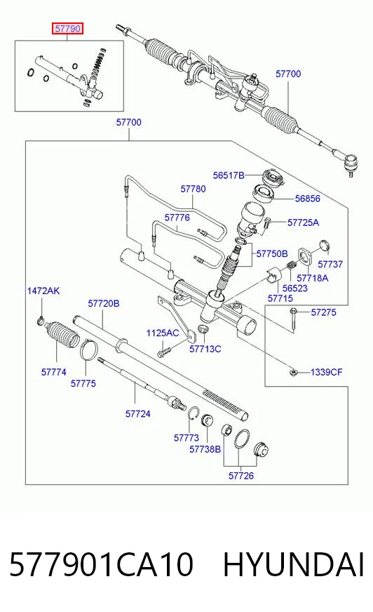 РМК рульовго механізму Hyundai Getz хетчбек (TB) (2002 - 2011) ціна, від 9.43 USD
