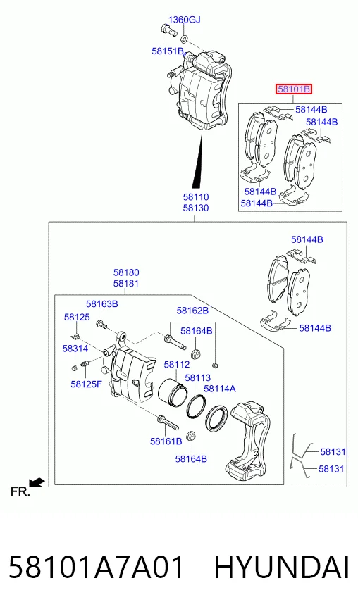 58101A7A01 Hyundai/Kia