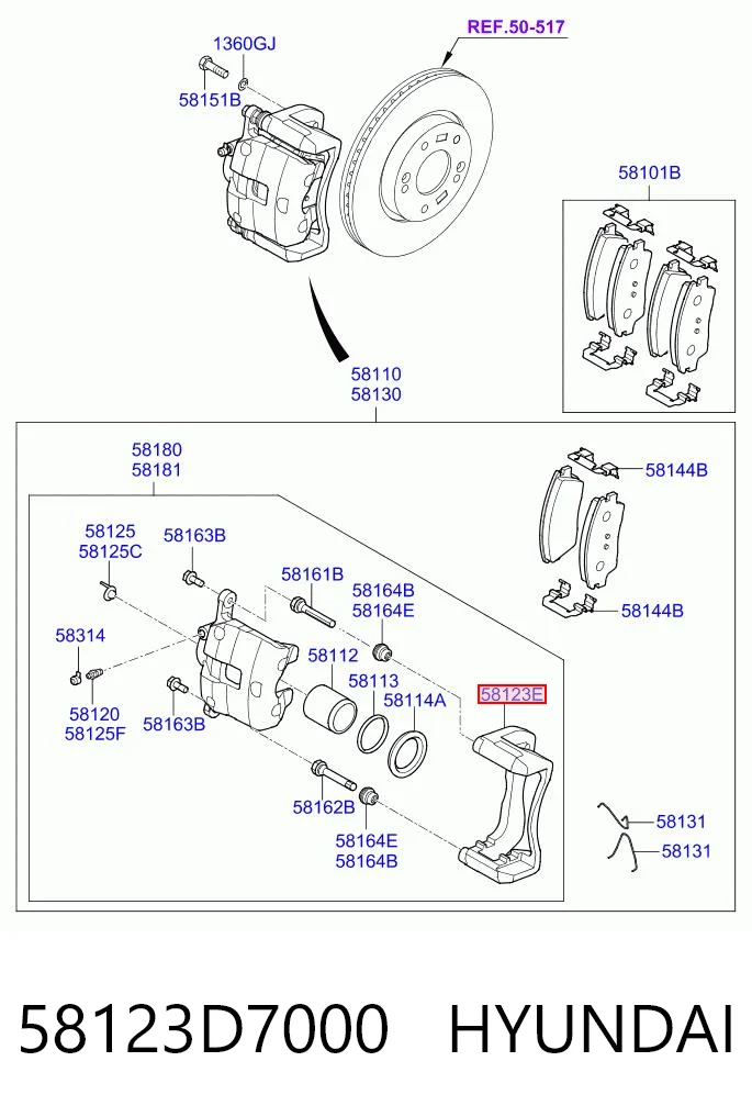 58123D7000 Hyundai/Kia