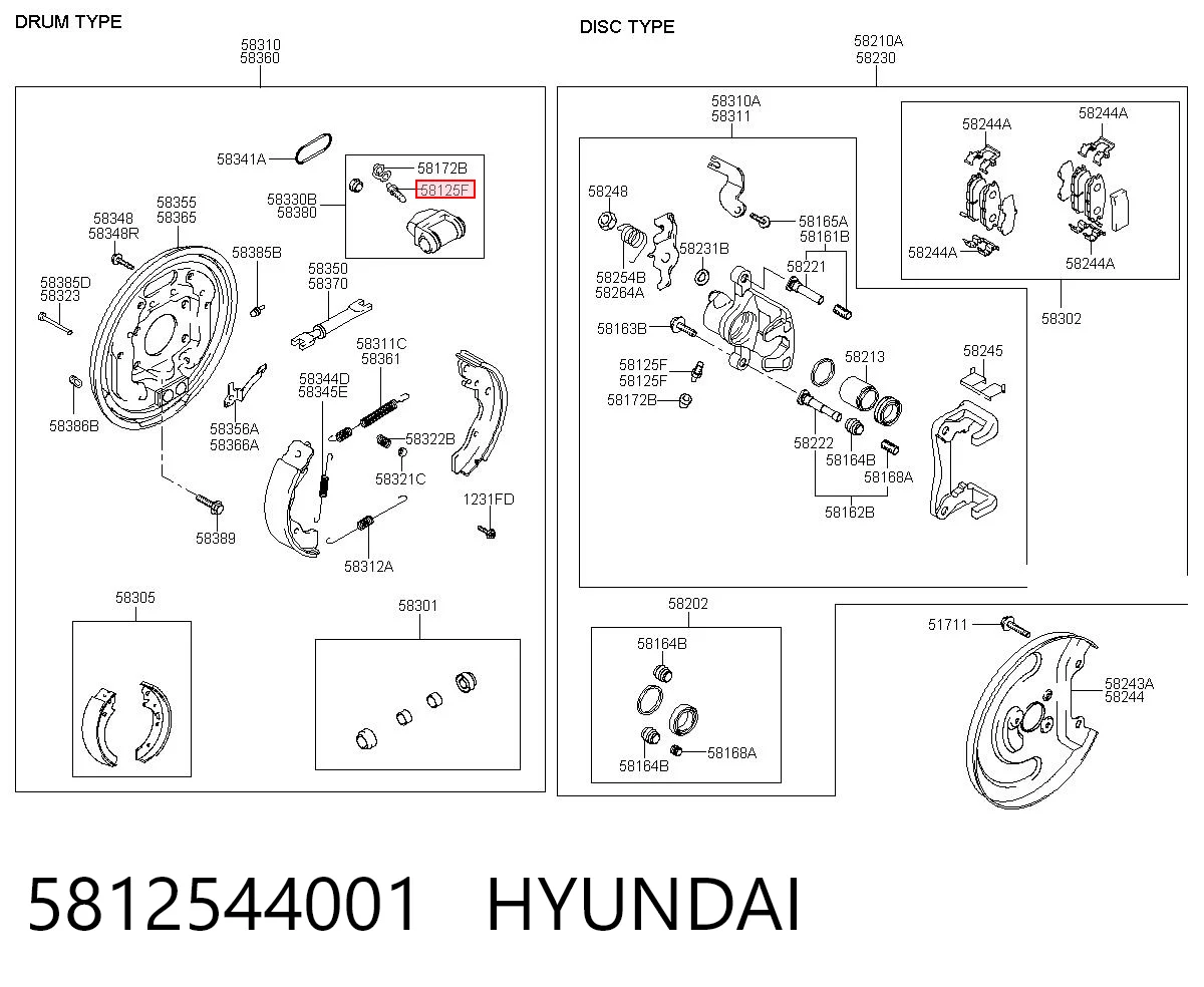 5812544001 Hyundai/Kia Штуцер прокачування супорту гальмівного, переднього