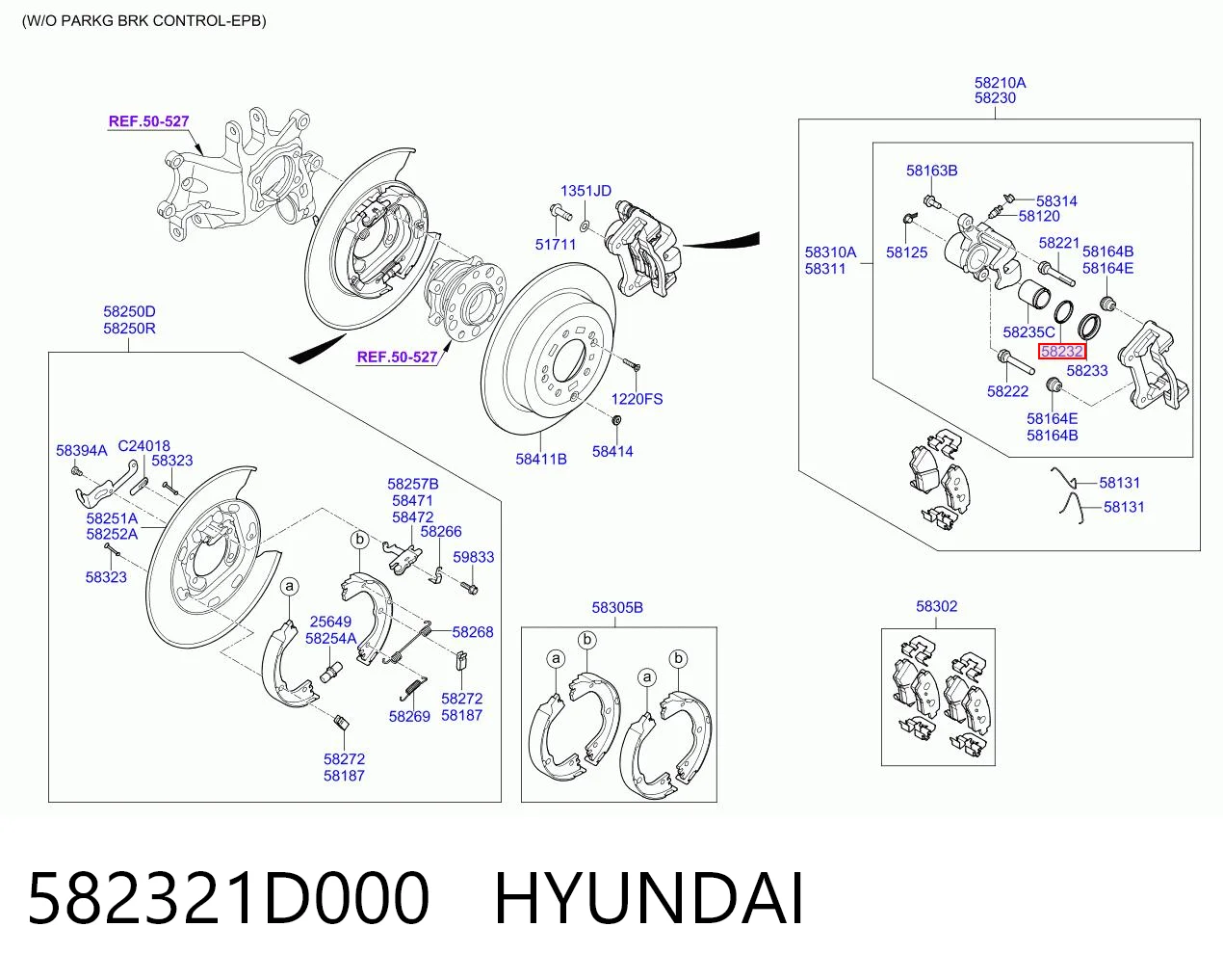  Ремкомплект супорту Hyundai Sonata 7
