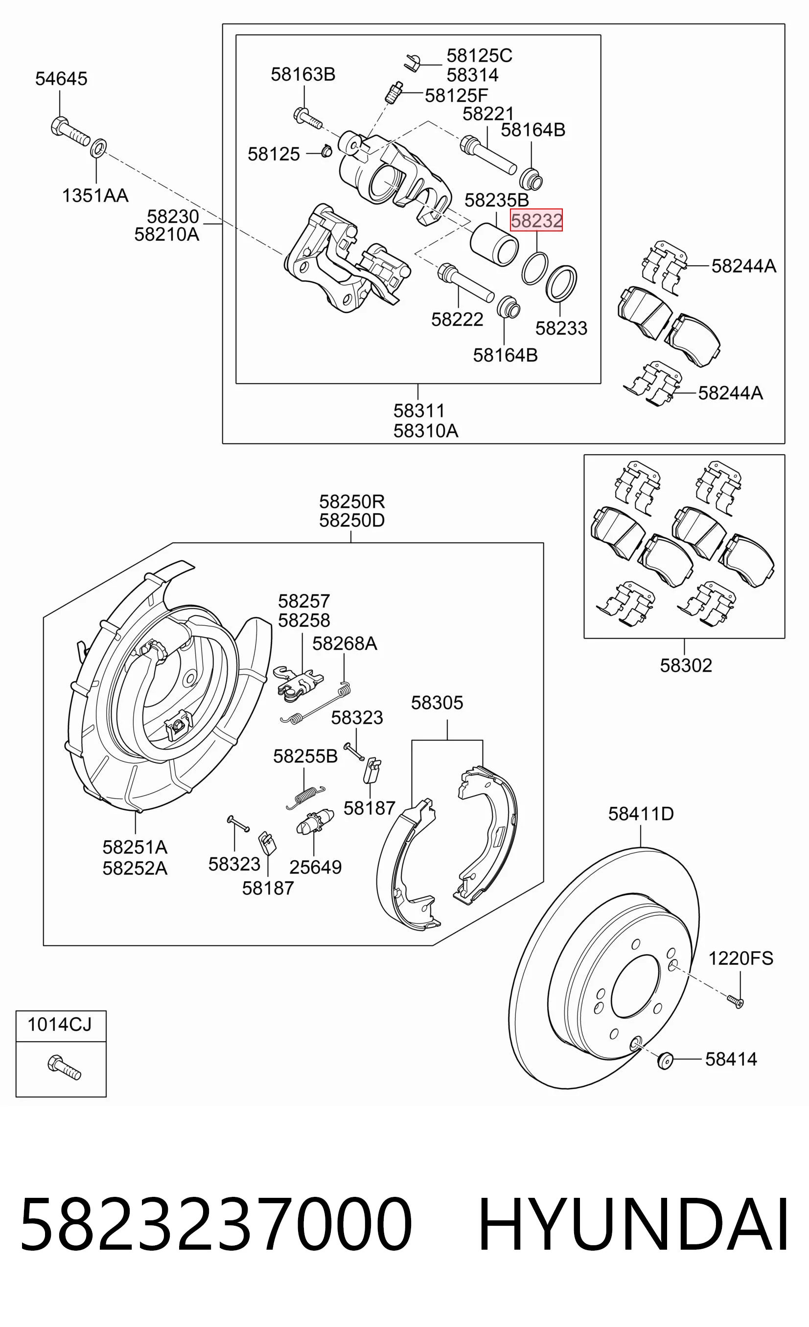 Купити 5823237000 Chrysler Сальник супорта заднього