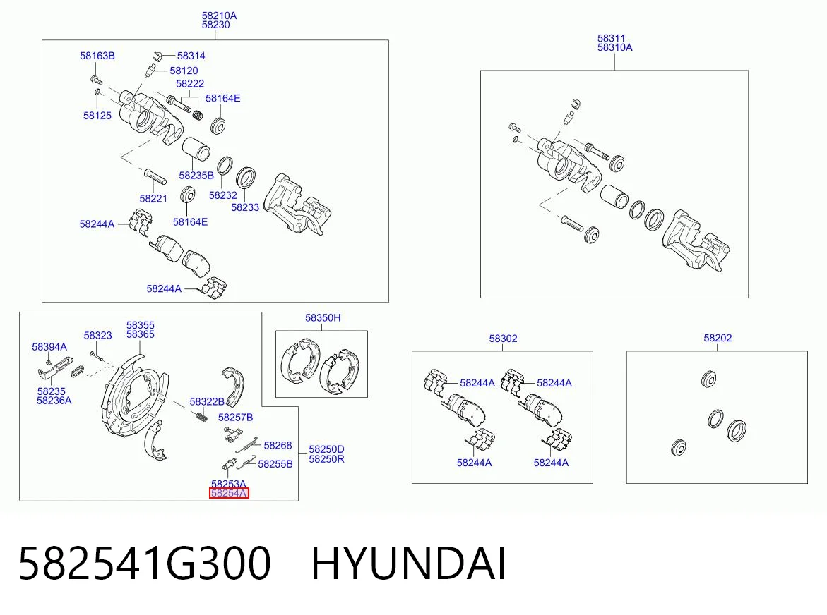 582541G300 Hyundai/Kia Регулятори пневмогальм