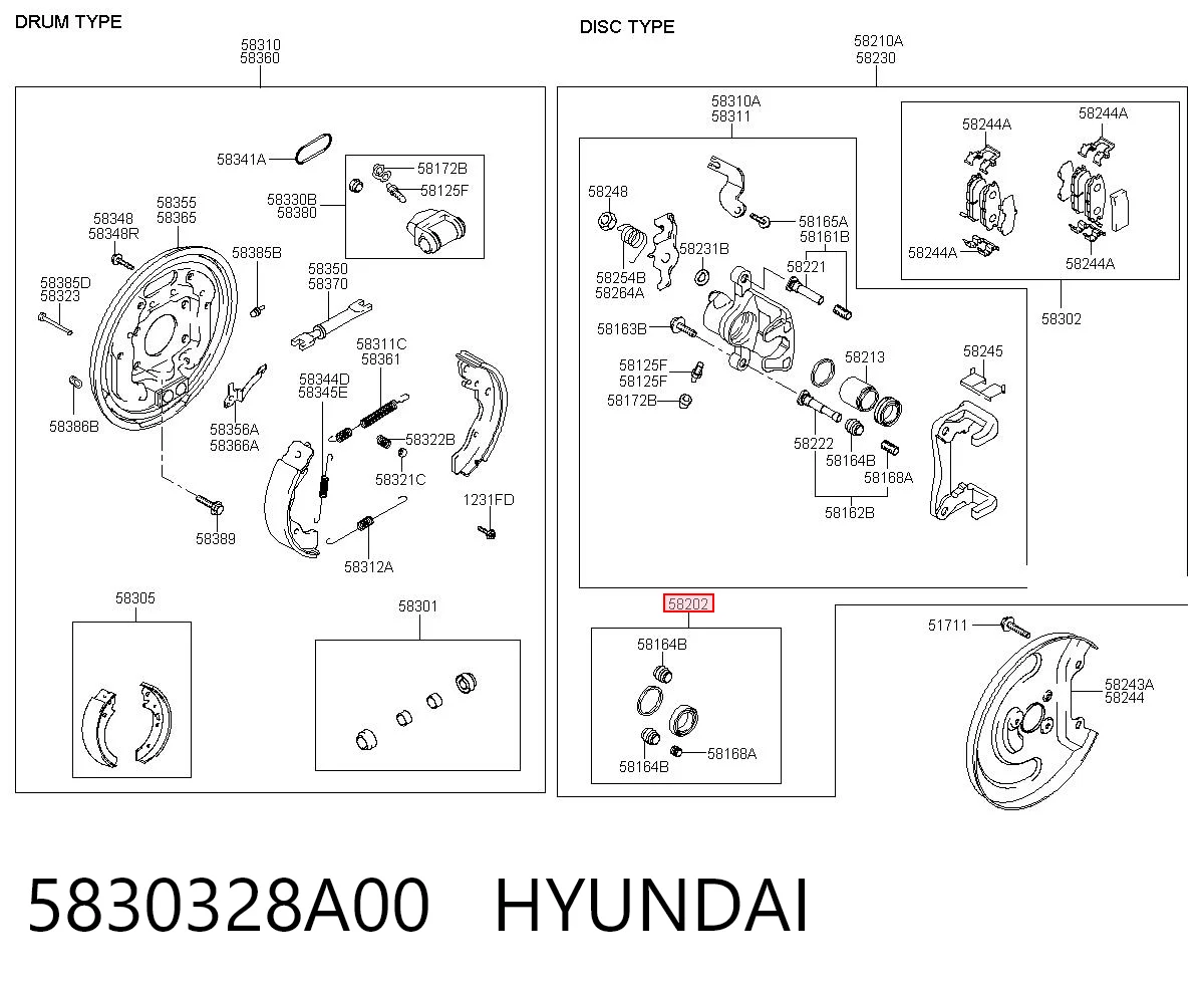 Купити Ремкомплект супорту Nissan Sunny I B11