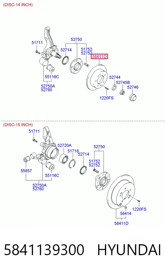 5841139300 Hyundai/Kia Дискові гальма
