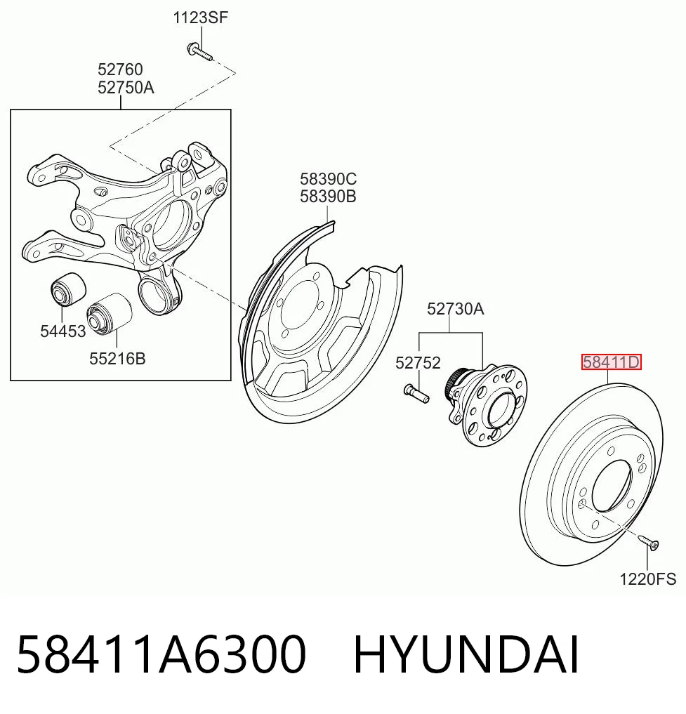 58411A6300 Hyundai/Kia Дискові гальма