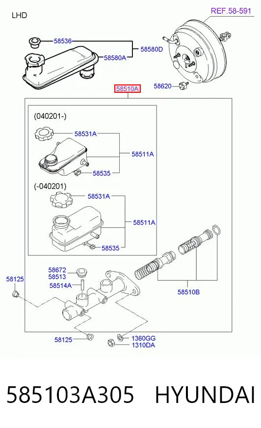  Головний гальмівний циліндр Hyundai Trajet 