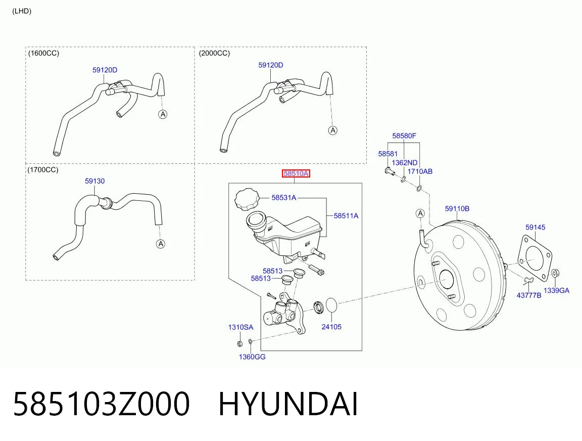 Купити Головний гальмівний циліндр Hyundai I40 I VF