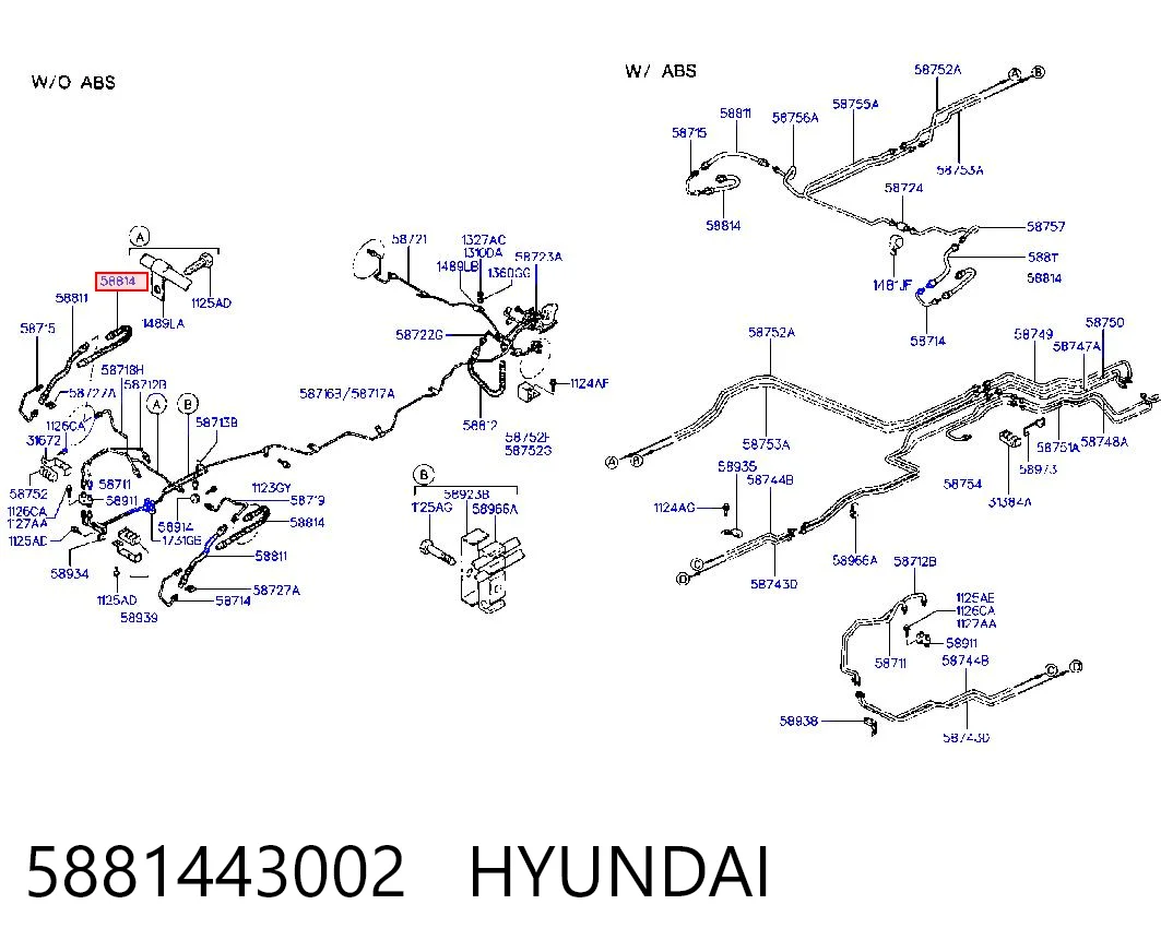  Гальмівні шланги передні Hyundai H100 