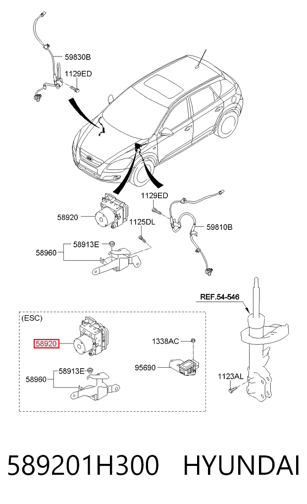 Блок управління АБС (ABS) на KIA Ceed  ED