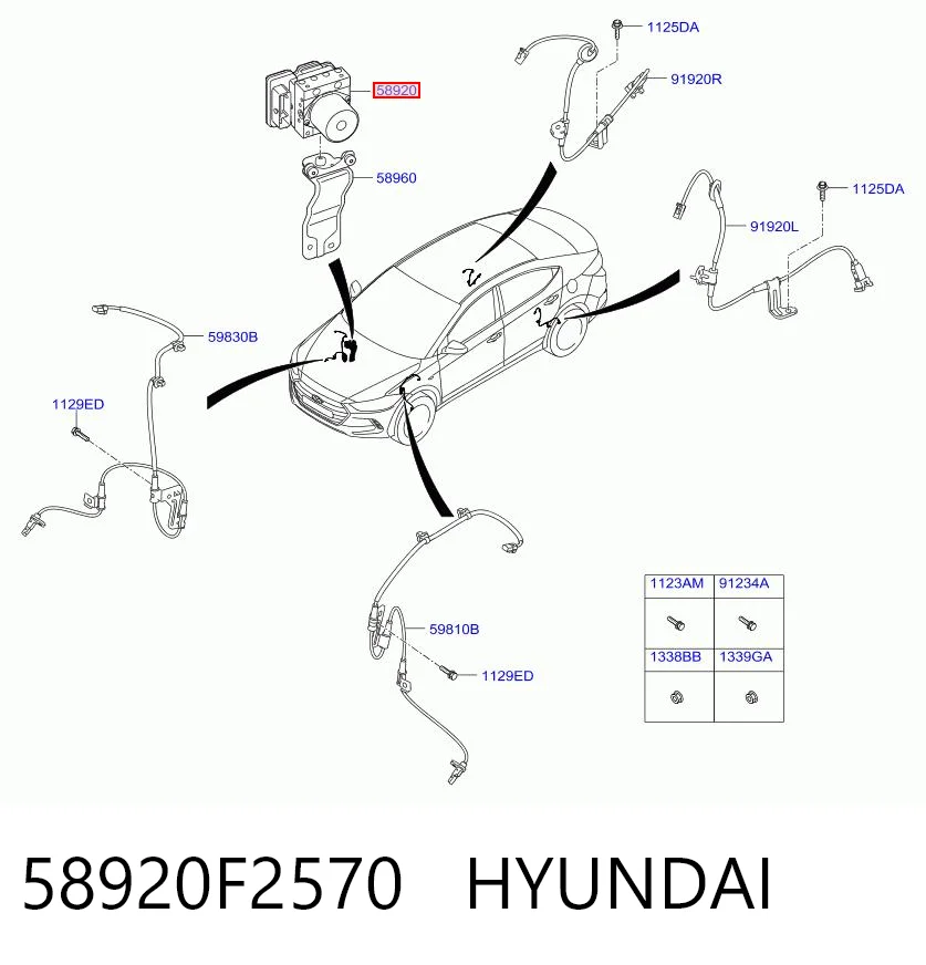 Блок керування АБС (ABS) Hyundai Elantra 6 AD