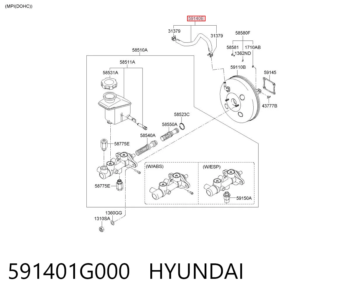 591401G000 Hyundai/Kia 