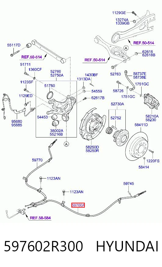 Трос стоянкового гальма задній лівий Adriauto AD100270 ціна, від 21.74 USD