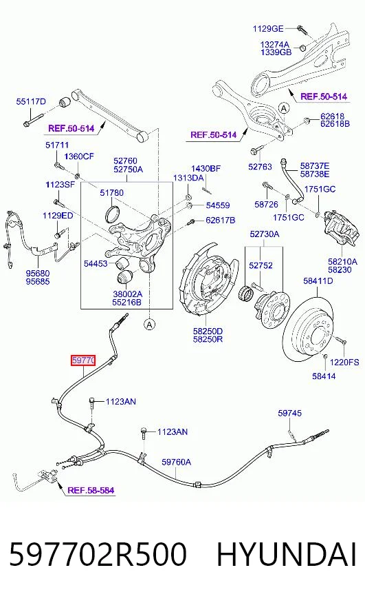 Трос ручного гальма задній, правий 100256 Adriauto