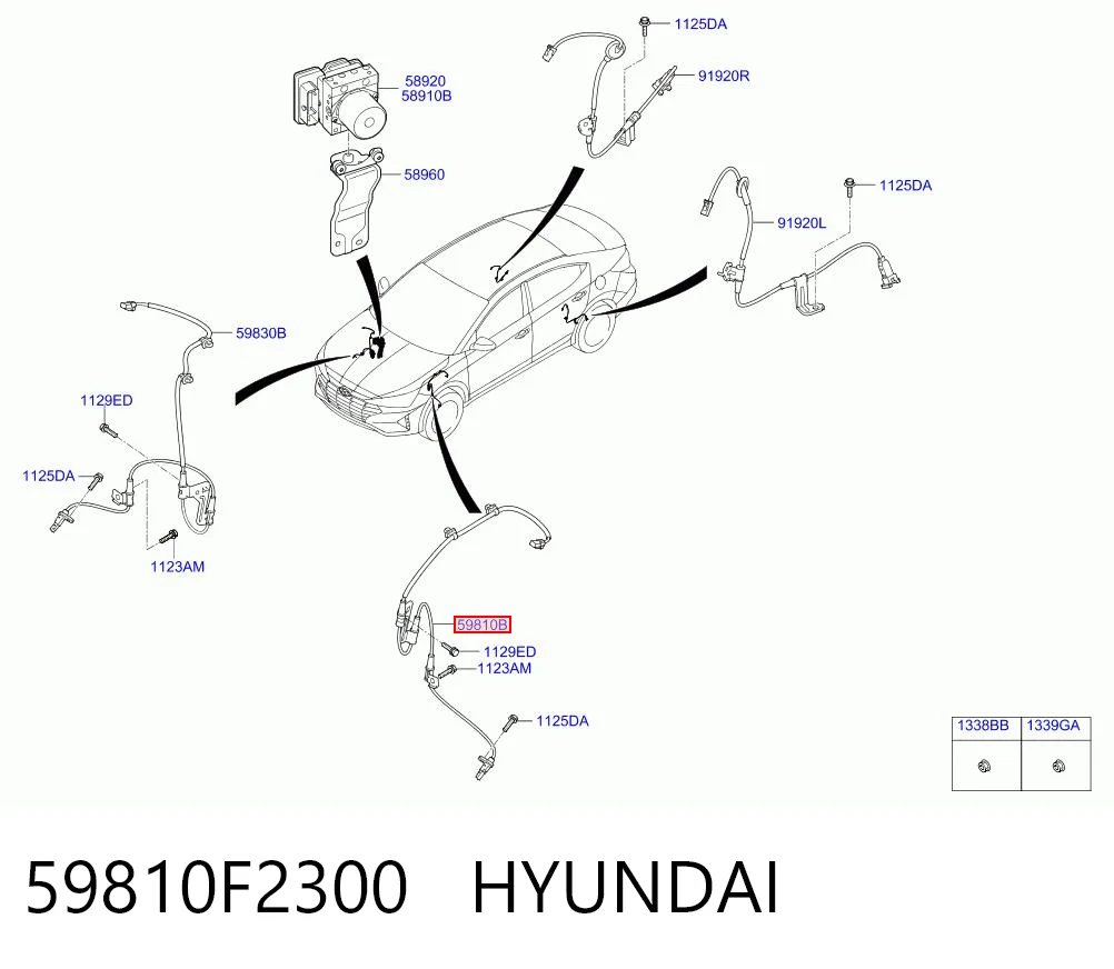 59810F2300 Hyundai/Kia Сенсор АБС