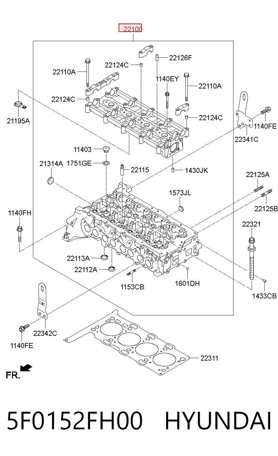 5F0152FH00 Hyundai/Kia Головка циліндрів