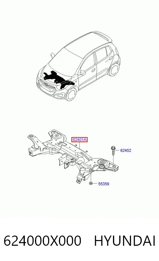 Передня балка на Hyundai I10  PA
