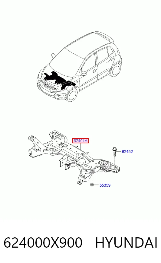 Підрамник передньої підвіски Hyundai I10 хетчбек (PA) (2007 - 2010) ціна, від 174.17 USD