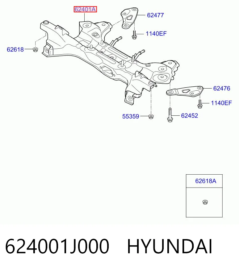 Передня балка на Hyundai I20 I PB
