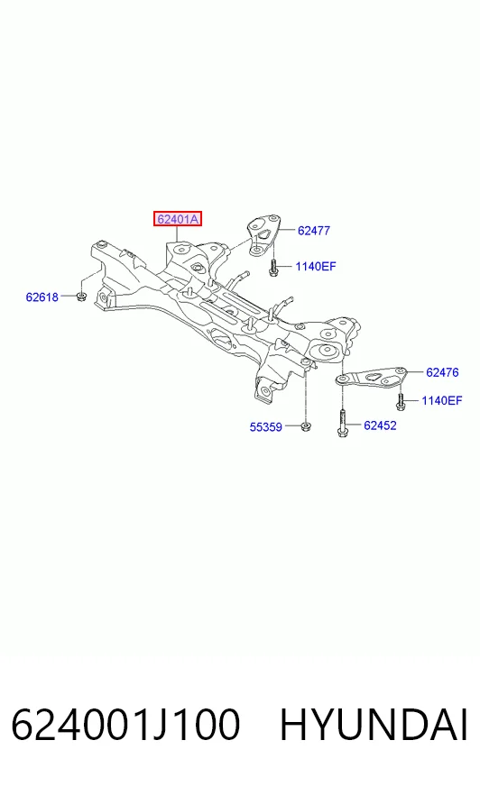 Підрамник передньої підвіски Hyundai I20 I хетчбек (PB) (2008 - 2012) ціна, від 125.57 USD
