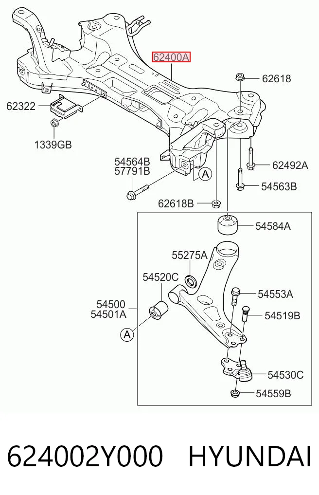 Передня балка на Hyundai Ix35  LM