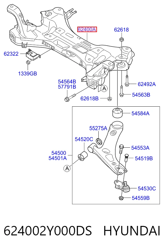 Підрамник передньої підвіски Hyundai Ix35 позашляховик (LM) (2009 - 2016) ціна, від 179.30 USD