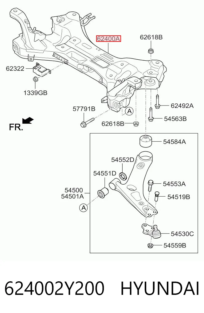 Підрамник передньої підвіски KIA Sportage III позашляховик (SL) (2009 - 2017) ціна, від 128.53 USD
