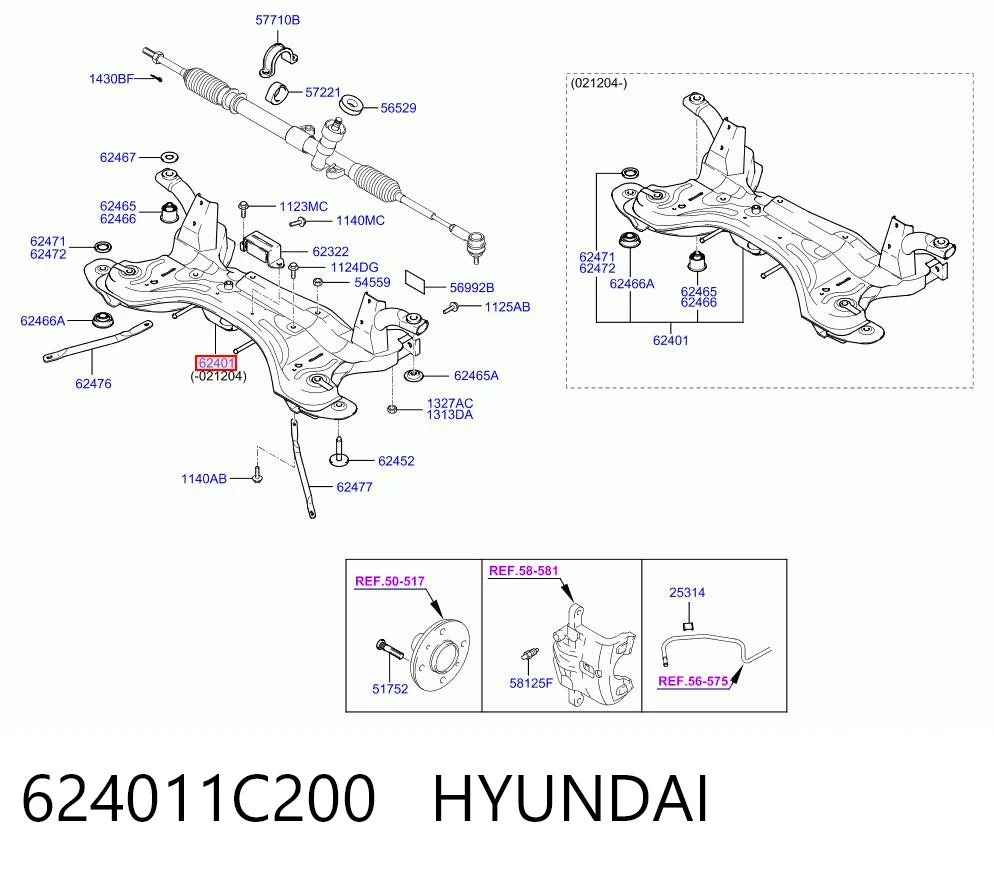 Купити 624011C200 NTY Підрамник передній
