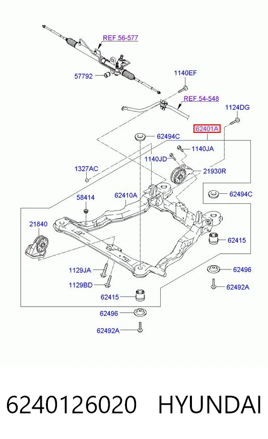 Підрамник передньої підвіски Hyundai Santa Fe I позашляховик (SM) (2000 - 2006) ціна, від 254.48 USD