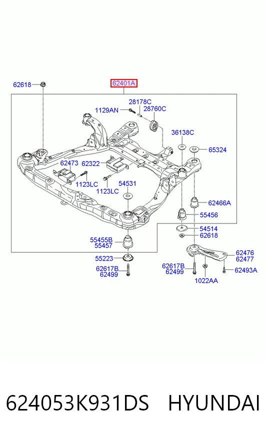 Передня балка на Hyundai Sonata V NF