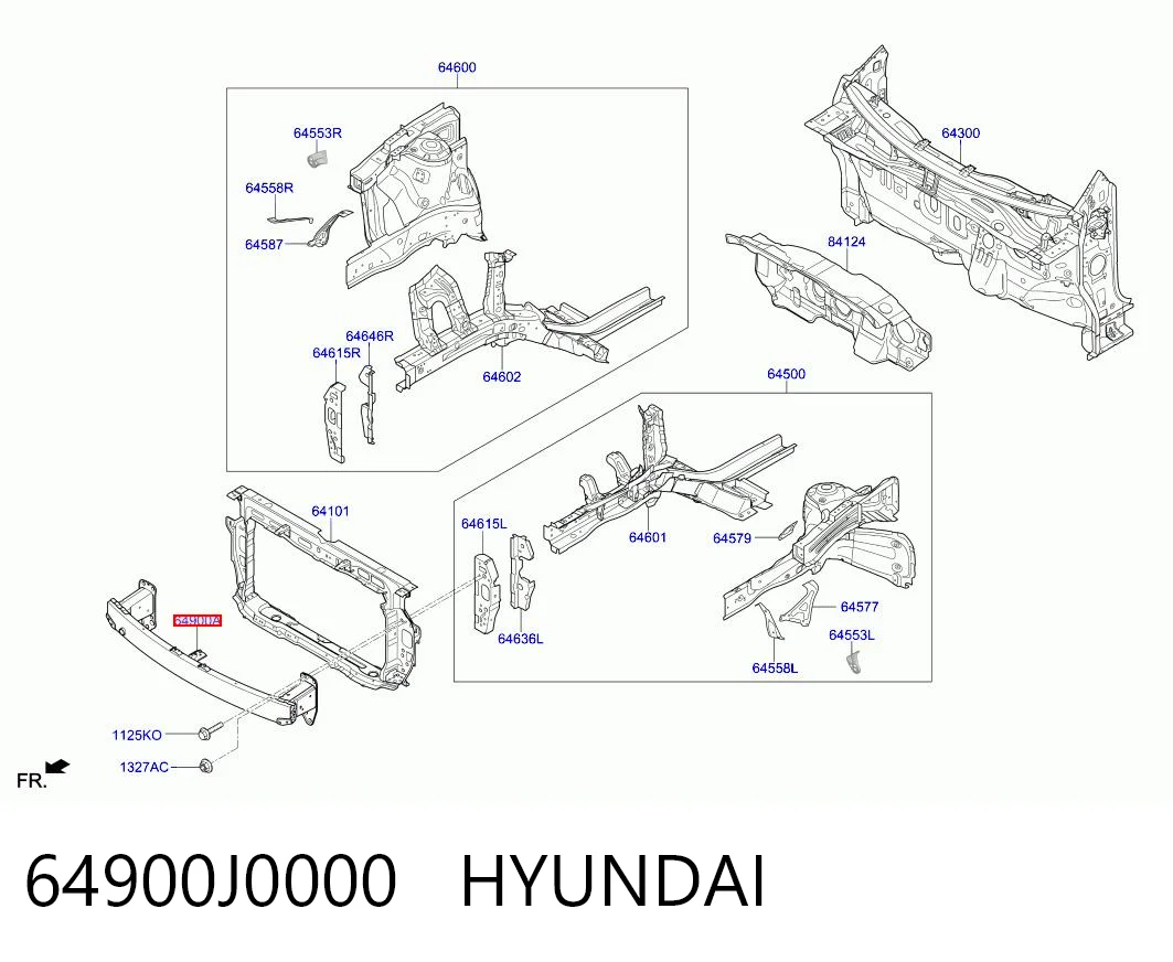 Балка бампера переднього на Hyundai Accent IV SB