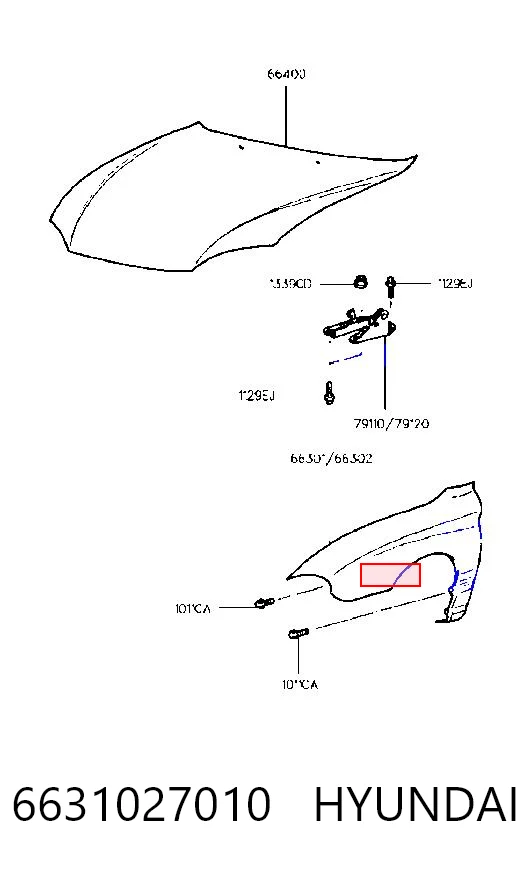Крило переднє ліве Hyundai Coupe 1 RD