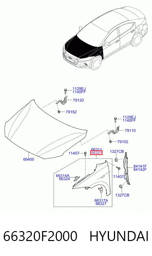 40C302 Polcar Крило переднє праве