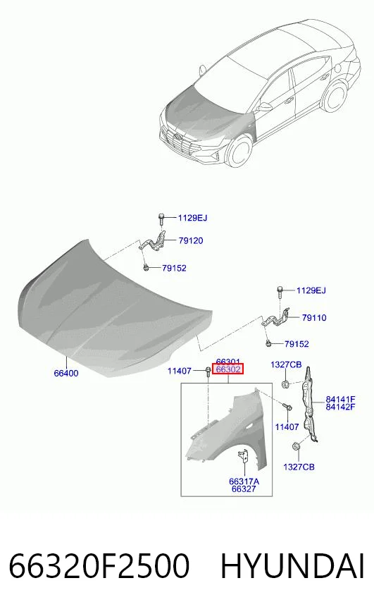 40C502 Polcar Крило переднє праве