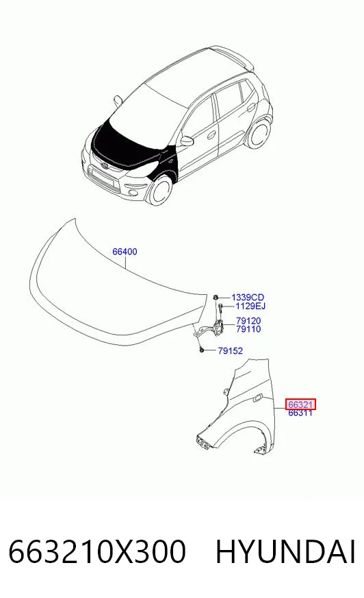 Крила на Hyundai I10  PA