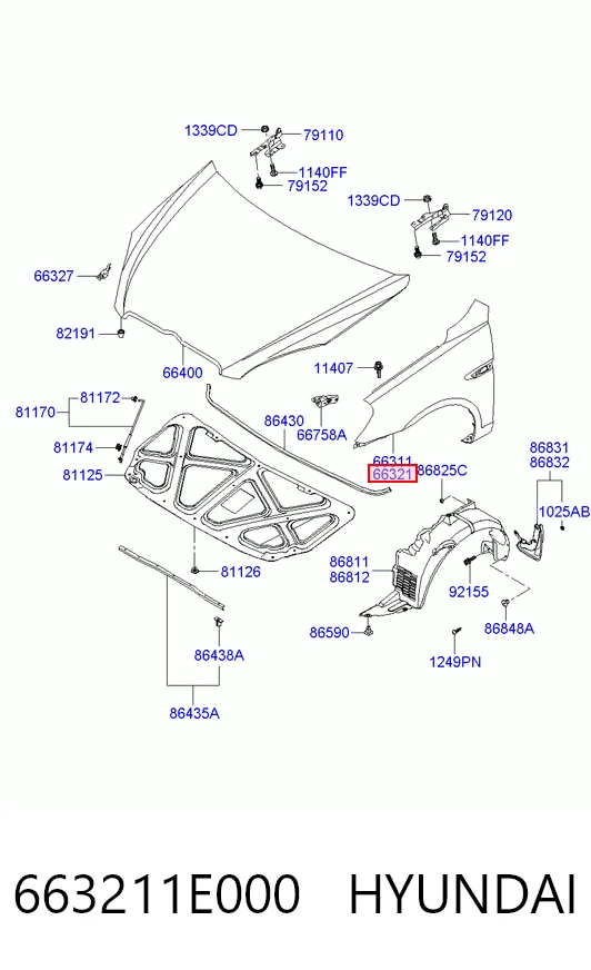 Крило переднє праве Amparts APHY3102C ціна, від 31.91 USD