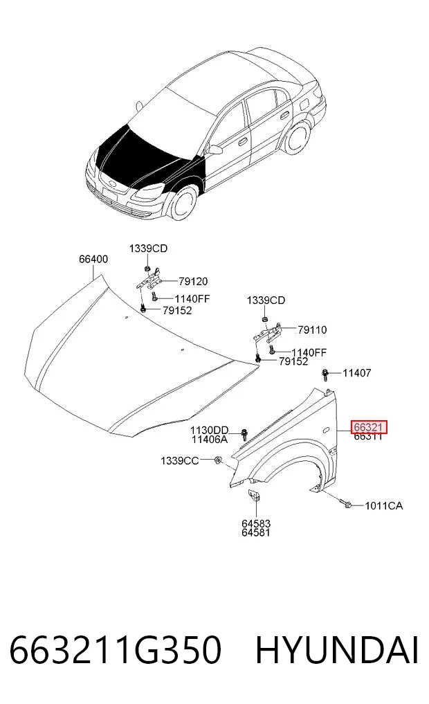 Крила на KIA Rio II JB