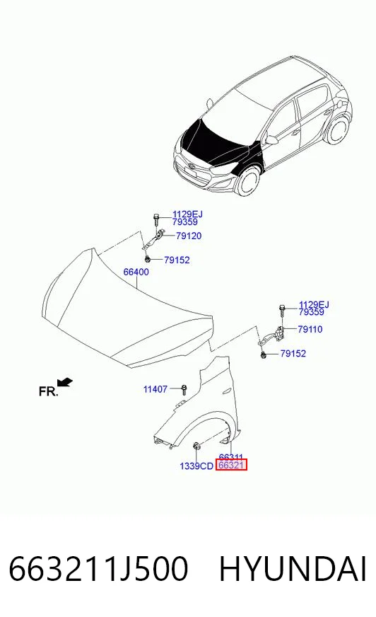 40B202 Polcar Крило переднє праве